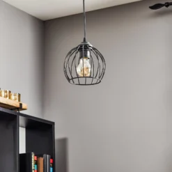 Pendelleuchte Cumera mit Käfigschirm, Ø 16cm