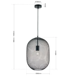 Pendelleuchte Georgina mit Käfigschirm