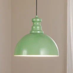 Pendelleuchte Kure, mintgrün, Metall, Ø 40 cm E27