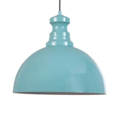 Pendelleuchte Kure, türkis, Metall, Ø 40 cm E27