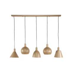 Pendelleuchte Metallo, beige, 5-flammig, 118 cm, E27