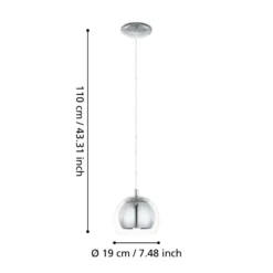 Pendelleuchte Rocamar 1-flammig in Chrom