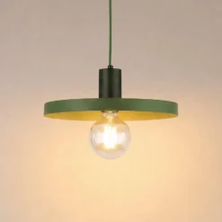 Pendelleuchte Sila, grün, Metall, Ø 30 cm, E27