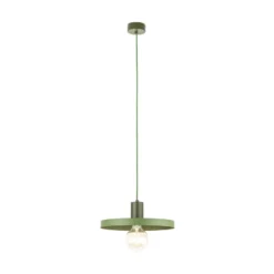 Pendelleuchte Sila, grün, Metall, Ø 30 cm, E27