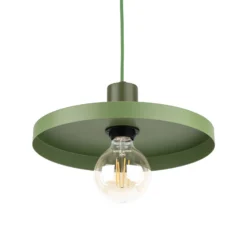 Pendelleuchte Sila, grün, Metall, Ø 30 cm, E27