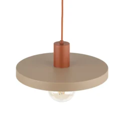 Pendelleuchte Sila, sand/rot, Metall, Ø 30 cm, E27