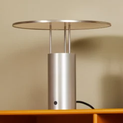 Piet Hein LED-Tischleuchte Tempel280, silber, Höhe 24,5 cm
