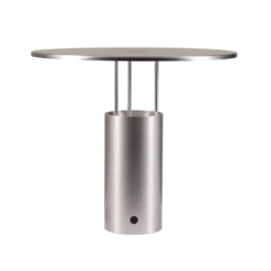 Piet Hein LED-Tischleuchte Tempel280, silber, Höhe 24,5 cm