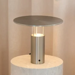 Piet Hein LED-Tischleuchte Tempel280, silber, Höhe 24,5 cm