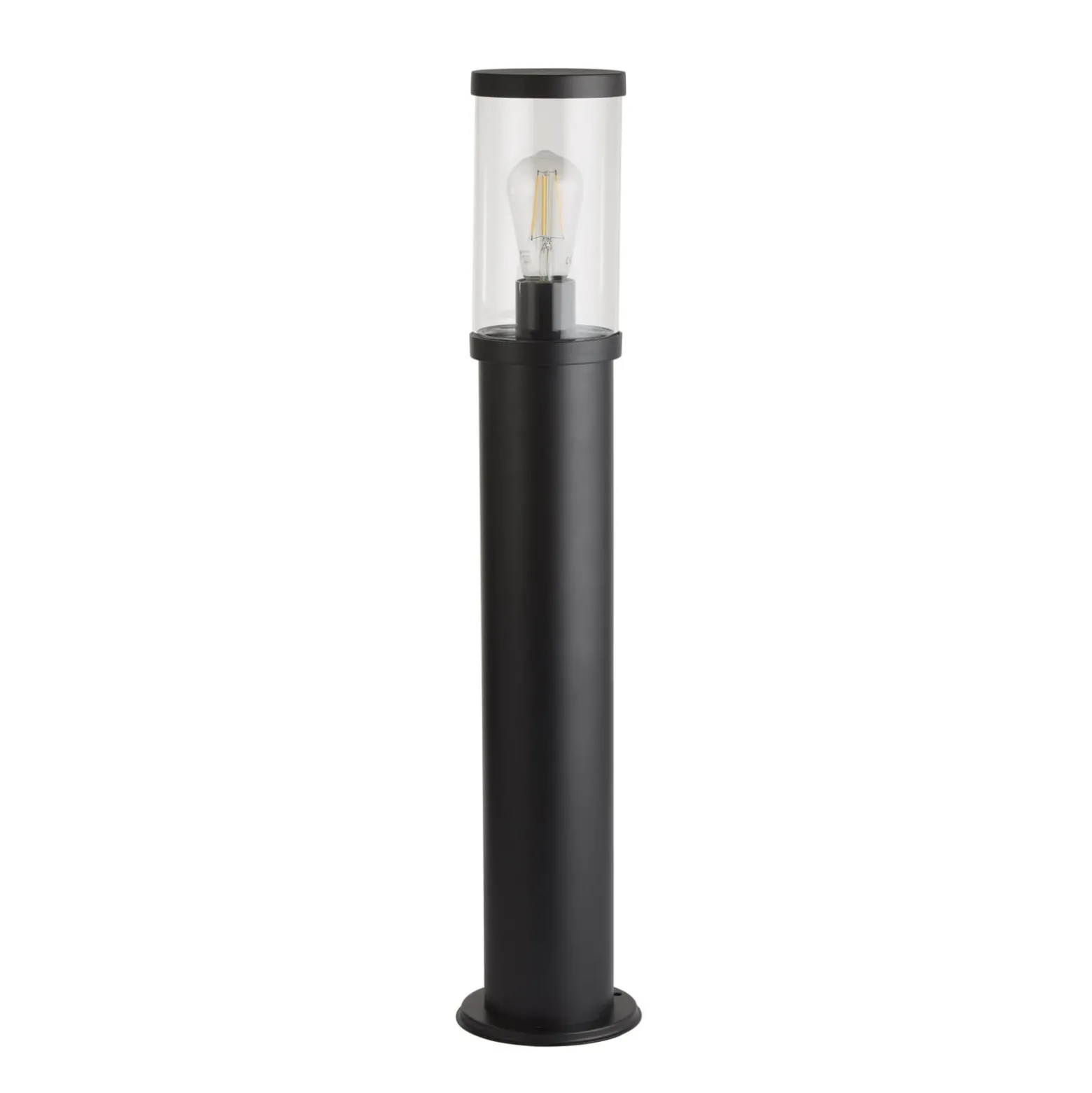 Pollerleuchte Bakerloo, IP44, schwarz, Höhe 73 cm, Metall