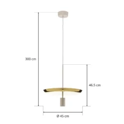 Prandina Landing S50 LED-Hängelampe messing