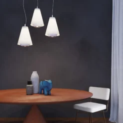 Prandina Shuttle Pendelleuchte weiß, Glas opal