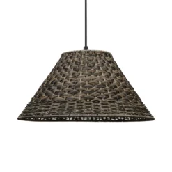 PR Home Außenhängelampe Lisen, braun, Stecker, Ø 45 cm