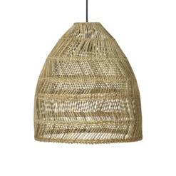 PR Home Außenhängelampe Maja, Rattan, Ø 45 cm, Stecker, IP44