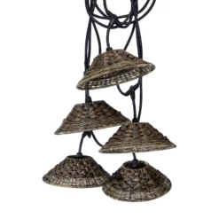 PR Home Außenlichterkette Lisen, Rattanoptik, 5-flammig