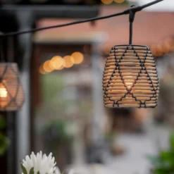 PR Home Außenlichterkette Lollo, Rattanoptik, 5-flammig