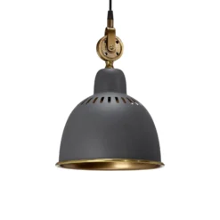 PR Home Cleveland Hängelampe 23 cm grau/messing