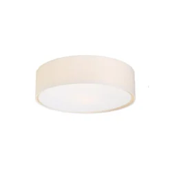 PR Home Deckenleuchte Sam, weiß, Ø 45 cm, Leinentextil