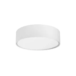 PR Home Deckenleuchte Sam, weiß, Ø 45 cm, Leinentextil