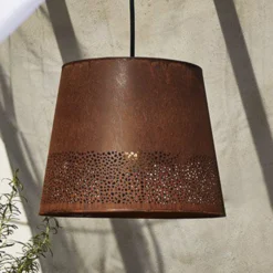 PR Home Hängelampe Corta, rostfarben, Stecker, Ø 38 cm, E27