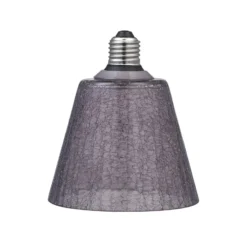 PR Home Hängelampe Tilda, rauchgrau, Ø 12,5 cm, Glas Stecker