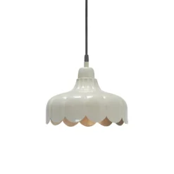 PR Home Hängelampe Wells Small, beige/gold, Ø 24 cm, Stecker
