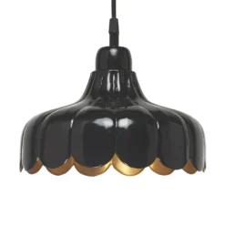 PR Home Hängelampe Wells Small schwarz/gold Ø 24 cm Stecker