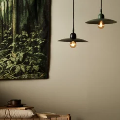 PR Home Hängeleuchte Como, schwarz, Ø 28 cm, Metall, Stecker