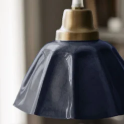 PR Home Hängeleuchte Ester, blau, Ø 17 cm, Stecker, E27