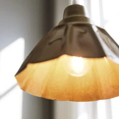 PR Home Hängeleuchte Ester, gelb, Ø 17 cm, Eisen, Stecker