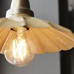 PR Home Hängeleuchte Ester, gelb, Ø 24 cm, Eisen, Stecker