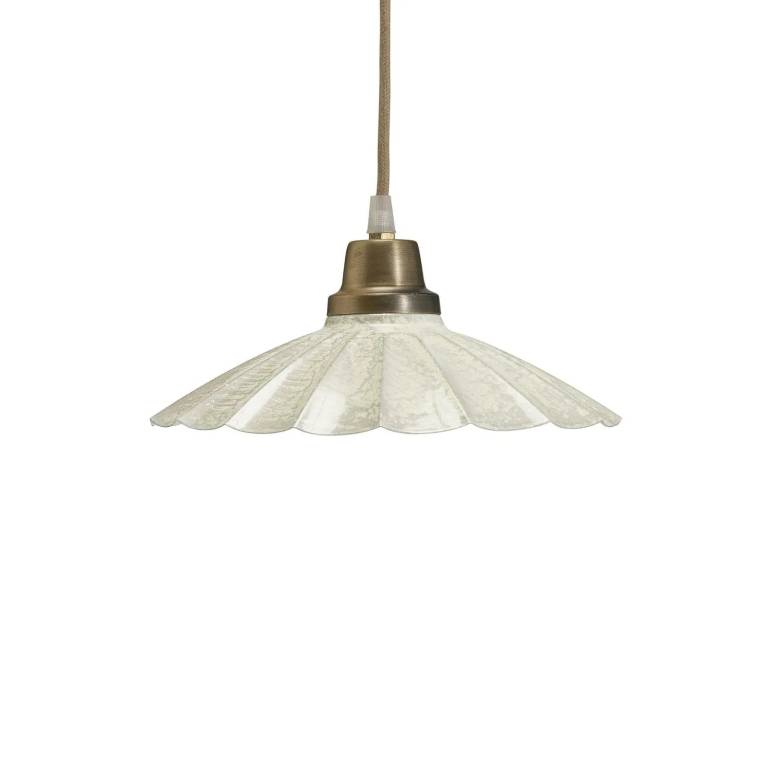 PR Home Hängeleuchte Ester, offwhite, Ø 24 cm, Eisen Stecker