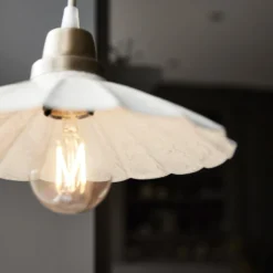 PR Home Hängeleuchte Ester, offwhite, Ø 24 cm, Eisen Stecker