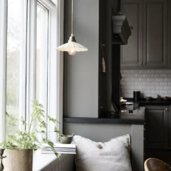 PR Home Hängeleuchte Ester, offwhite, Ø 24 cm, Eisen Stecker