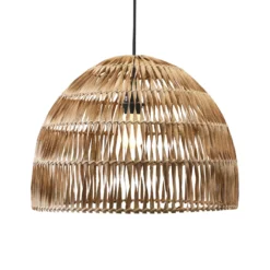 PR Home Hängeleuchte Lace, Rattanschirm, Ø 46 cm