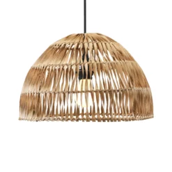 PR Home Hängeleuchte Lace, Rattanschirm, Ø 37 cm