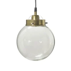 PR Home Hängeleuchte Normandy, Ø 20 cm, antikmessing, Glas