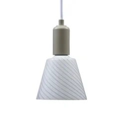 PR Home Hängeleuchte Tilda, weiß, Ø 12,5 cm, Glas, Stecker