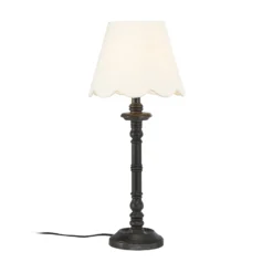 PR Home Joy Tischleuchte mit gebogtem Stoffschirm