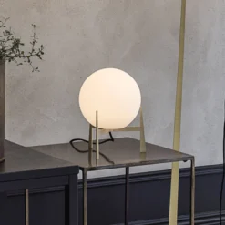 PR Home Milla Tischlampe Höhe 28 cm gold/opal