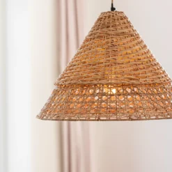 PR Home Pune Pendellampe mit Rattanschirm