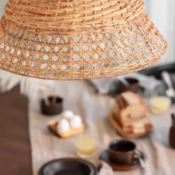 PR Home Pune Pendellampe mit Rattanschirm