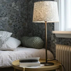 PR Home Tischlampe Base Sofia Holunder grau Ø 25cm Höhe 58cm
