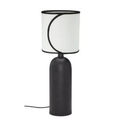 PR Home Tischlampe Carter Celyn Ava offwhite/schwarz Ø 20 cm