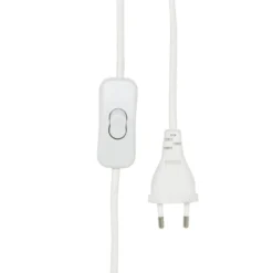 PR Home Tischlampe Leya, braun/weiß, Höhe 54 cm Metall/Stoff