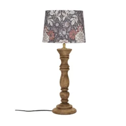 PR Home Tischlampe Lodge Sofia Dahlie braun Ø 25cm Höhe 59cm