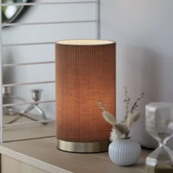 PR Home Tischleuchte Dora, braun, Höhe 25 cm