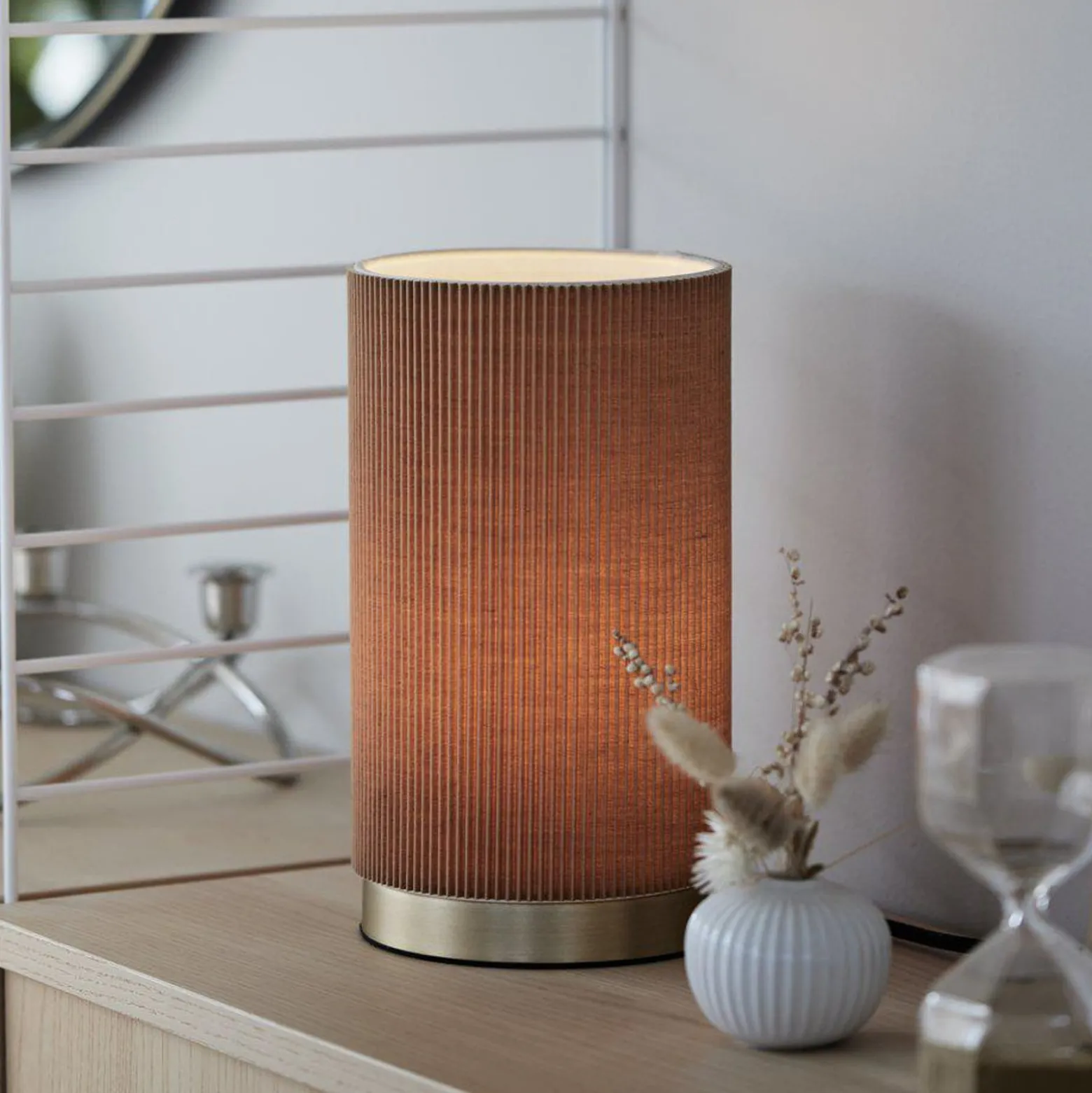 PR Home Tischleuchte Dora, braun, Höhe 25 cm