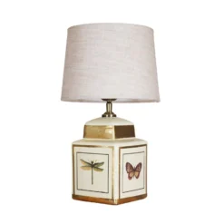 PR Home Tischleuchte Lucca, sand, Höhe 45 cm, Keramik
