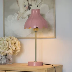 PR Home Tischleuchte Wera, rosa/grün, Höhe 47 cm, Metall